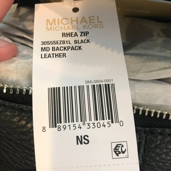Michael Kors Rhea Black Backpack - NWT - Picture 4 of 7
